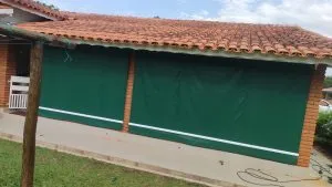 CORTINA ROLÔ EM LONA VERDE ESCURO