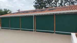 CORTINA ROLÔ EM LONA VERDE ESCURO